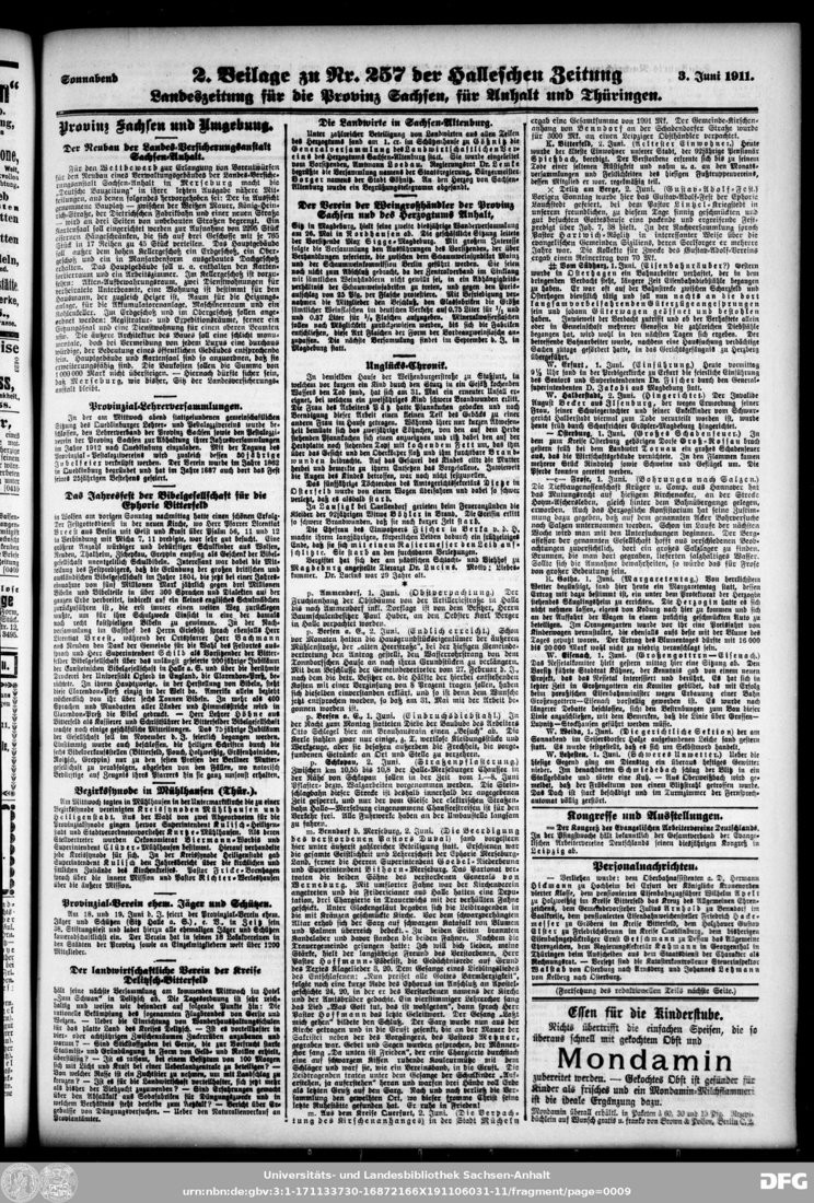 Hallesche Zeitung · 3. Juni 1911 · PDF-Seite 9